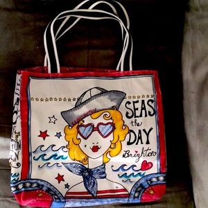Brighton Canvas Tote Bag Seas The Day